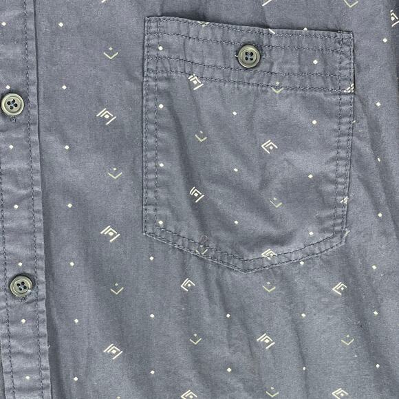 Eighty Eight Platinum Button Up Shirt Men XXL Blue All Over Print Long Sleeve - Picture 4 of 4